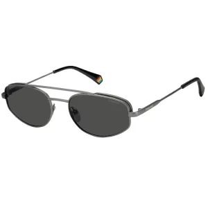 Polaroid Unisex Sunglasses - Matt Ruthenium Metal Frame | POLAROID PLD 6130/S 0R80/M9