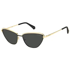 Polaroid Women's Sunglasses - Black Gold Plastic Cat Eye Frame | PLD 4102/S 02M2