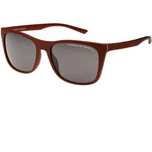 Porsche Unisex Sunglasses - Dark Red Plastic Full Rim Square Frame | PORSCHE P8648 D