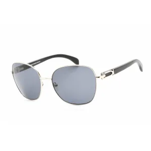 Porta Romana Unisex Sunglasses - Black Silver Metal/Plastic Rectangular | 1964 100