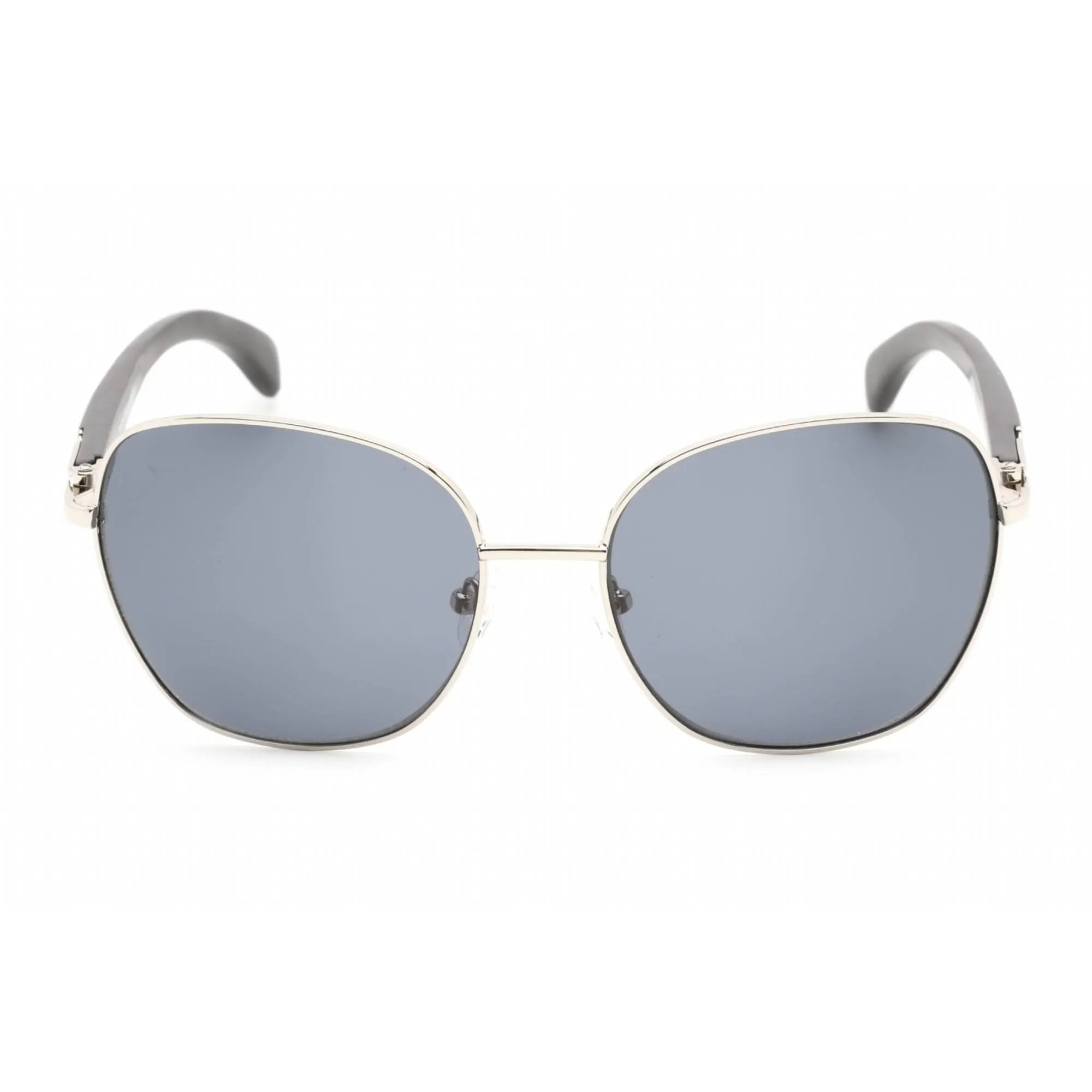 Porta Romana Unisex Sunglasses - Black Silver Metal/Plastic Rectangular | 1964 100