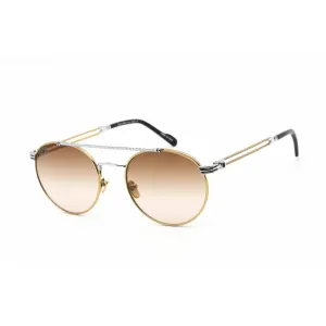 Porta Romana Unisex Sunglasses - Full Rim Silver Gold Metal Aviator | Mod. 12 12A2
