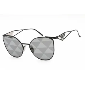 Prada Unisex Sunglasses - Full Rim Black Metal Cat Eye Shape Frame | 0PR 50ZS 1AB03T