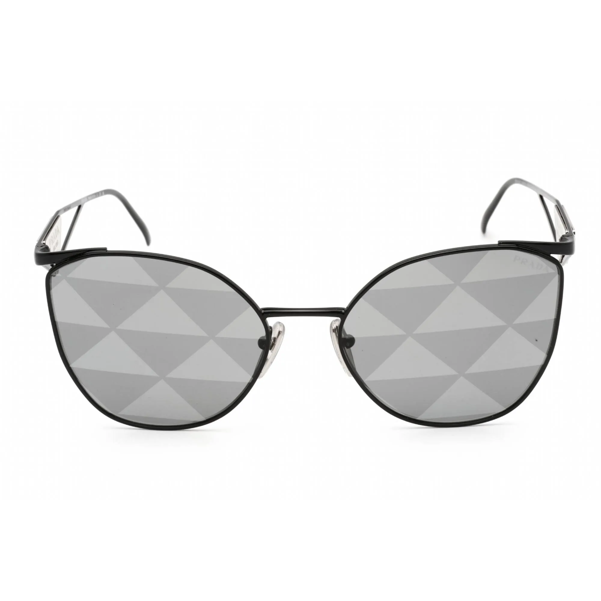 Prada Unisex Sunglasses - Full Rim Black Metal Cat Eye Shape Frame | 0PR 50ZS 1AB03T