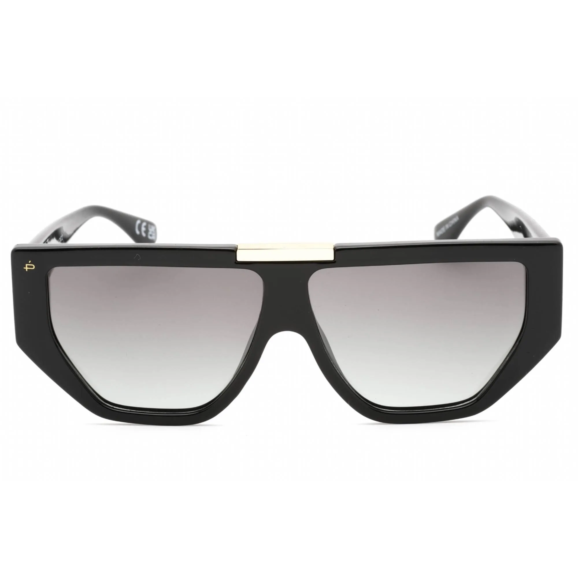 Prive Revaux Women's Sunglasses - Grey Gradient Lens Rectangular | Nikki Caviar Black