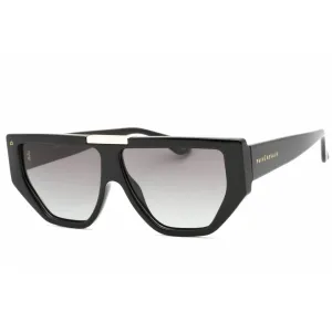 Prive Revaux Women's Sunglasses - Grey Gradient Lens Rectangular | Nikki Caviar Black