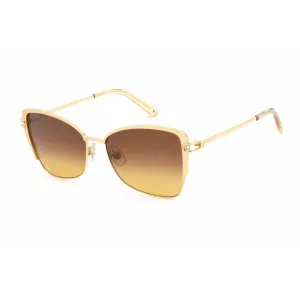 Swarovski Women's Sunglasses - Full Rim Matte Deep Gold Metal Butterfly | SK0314 31F