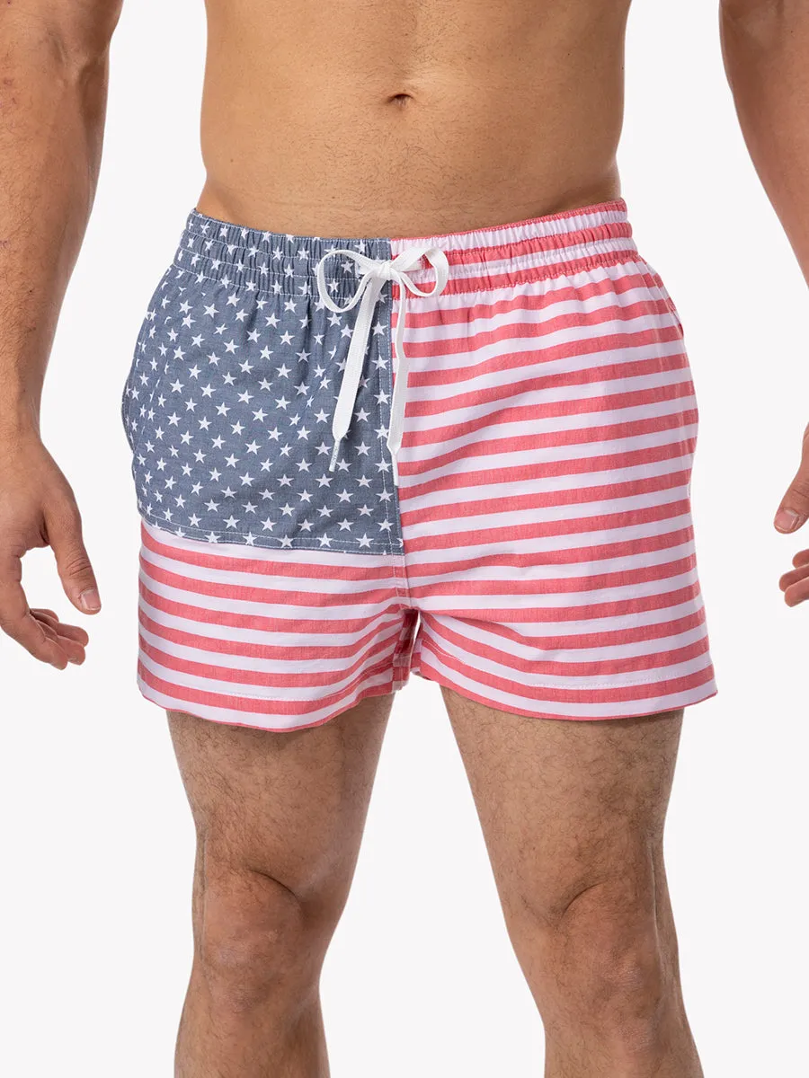 The Mericas 4" (Faded Classic Swim Trunk)