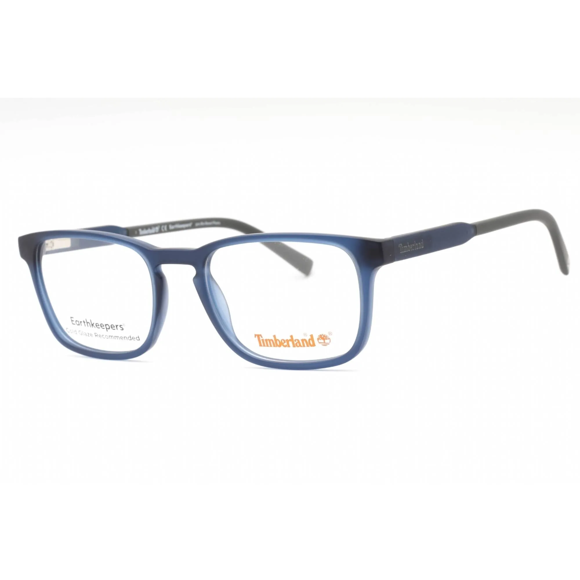 Timberland Men's Eyeglasses - Matte Blue Plastic Rectangular Full Rim | TB1624 091