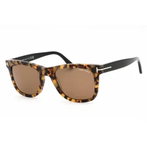 Tom Ford Unisex Sunglasses - Full Rim Colored Havana Acetate Frame | FT0336 LEO 55J