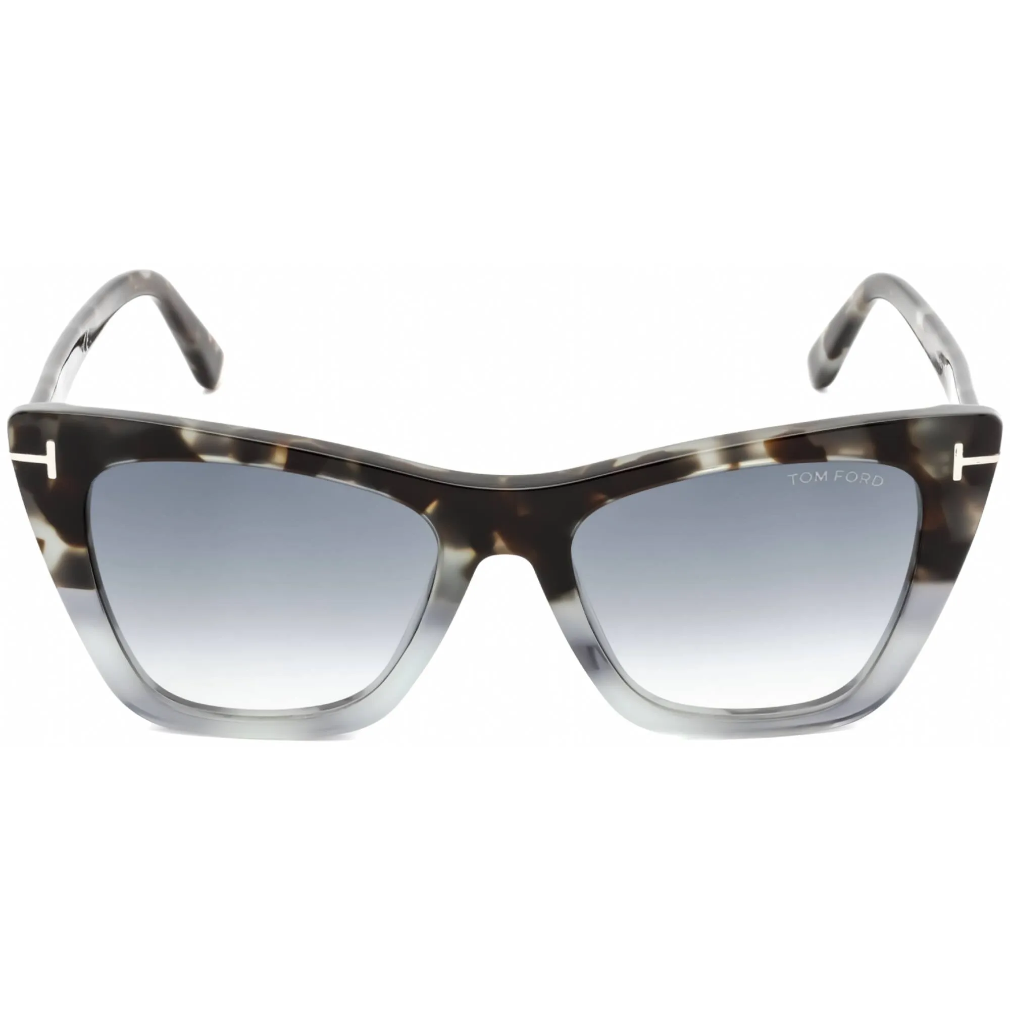 Tom Ford Women's Sunglasses - Colored Havana Plastic Cat Eye Shape Frame | FT0846 55B