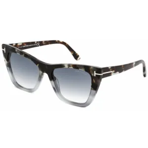 Tom Ford Women's Sunglasses - Colored Havana Plastic Cat Eye Shape Frame | FT0846 55B