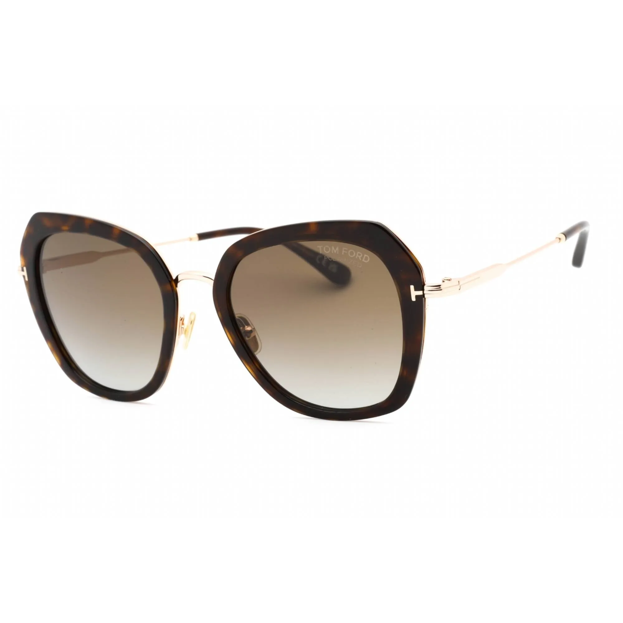 Tom Ford Women's Sunglasses - Dark Havana Metal Cat Eye Full Rim Frame | FT0792 52H