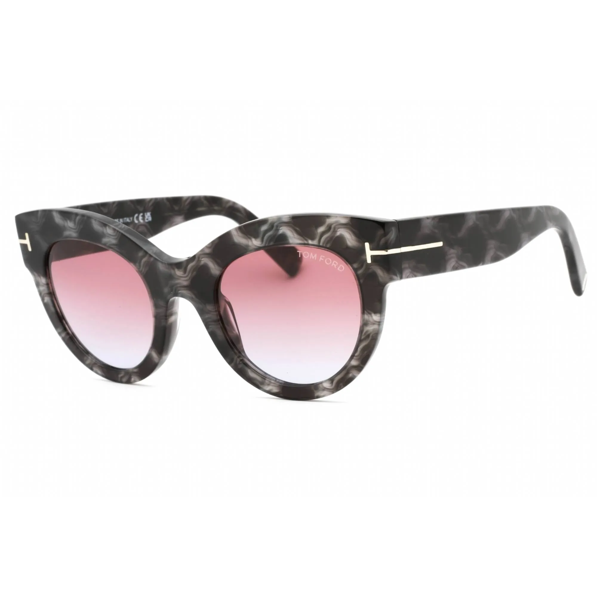 Tom Ford Women's Sunglasses - Havana/Other Cat Eye Frame Violet Lens | FT1063 56Z