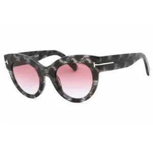 Tom Ford Women's Sunglasses - Havana/Other Cat Eye Frame Violet Lens | FT1063 56Z