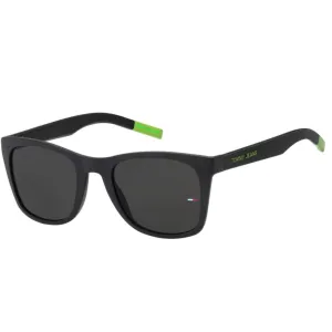Tommy Hilfiger Unisex Sunglasses - Black/Green Plastic Square Frame | TJ 0040/S 07ZJ