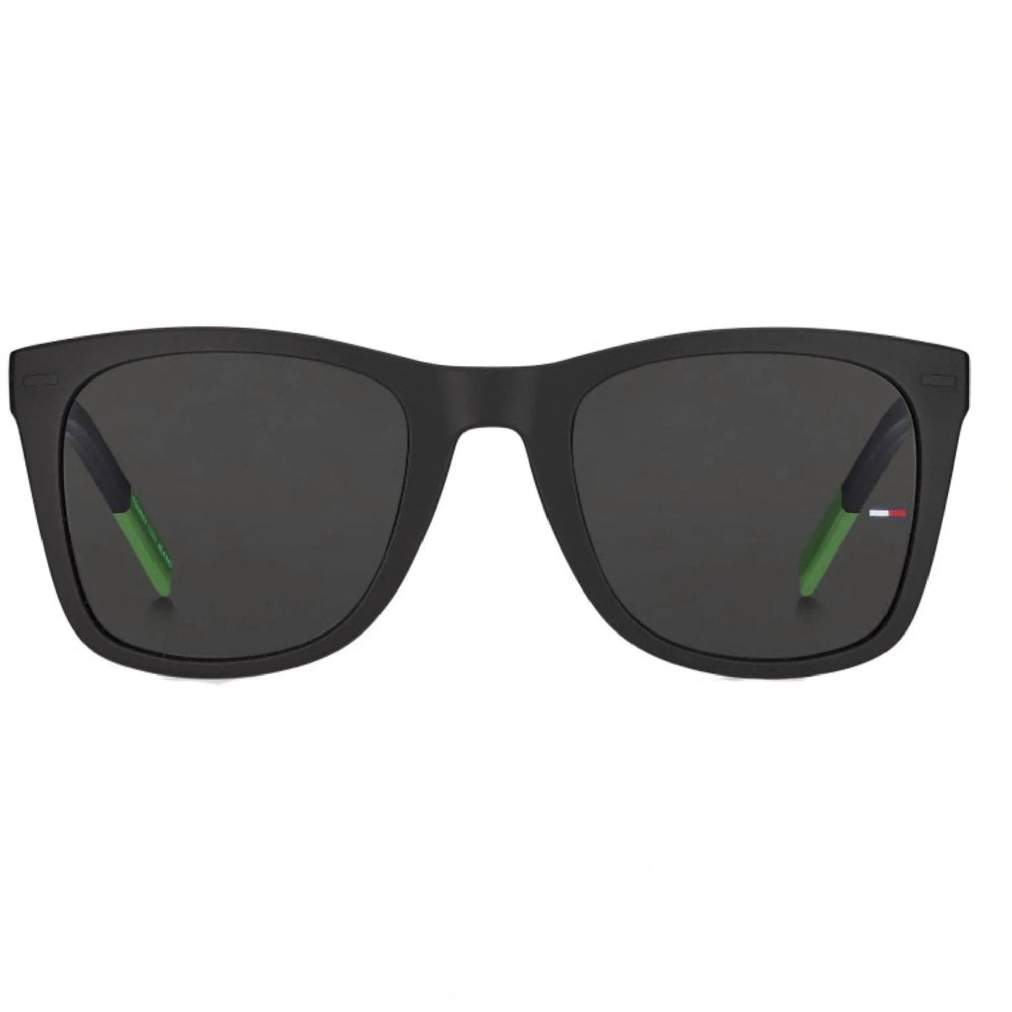 Tommy Hilfiger Unisex Sunglasses - Black/Green Plastic Square Frame | TJ 0040/S 07ZJ