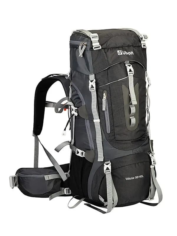 Ubon 60L Hiking Travel Backpack Extra Large with Outdoor Rain Cover