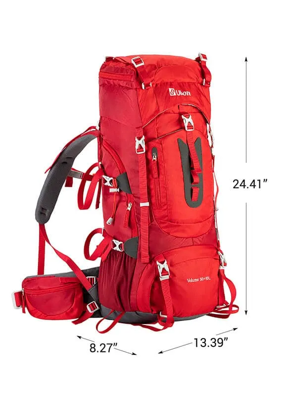 Ubon 60L Hiking Travel Backpack Extra Large with Outdoor Rain Cover