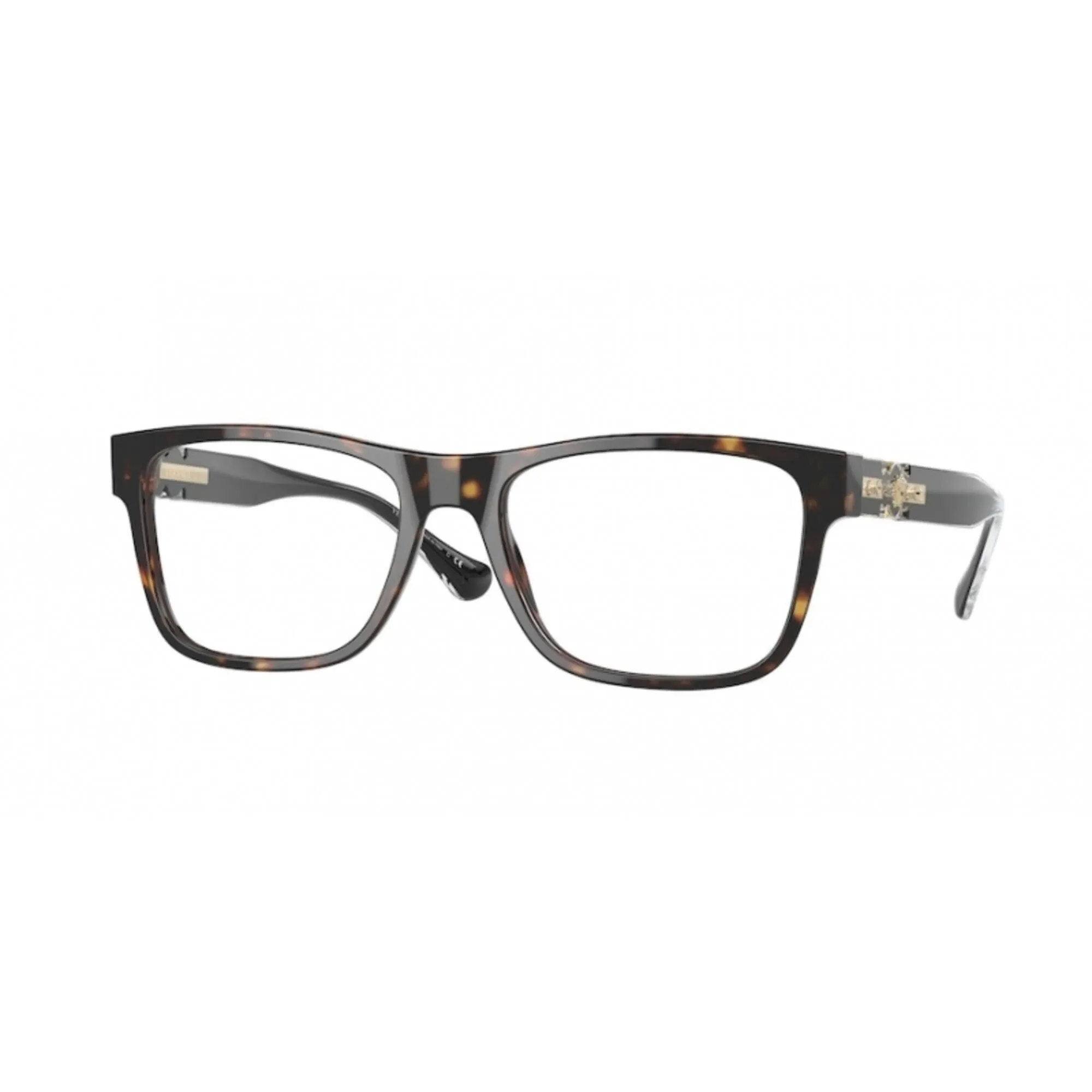 Versace Men's Eyeglasses - Havana Rectangular Frame Demo Lens | VERSACE 0VE3303 108