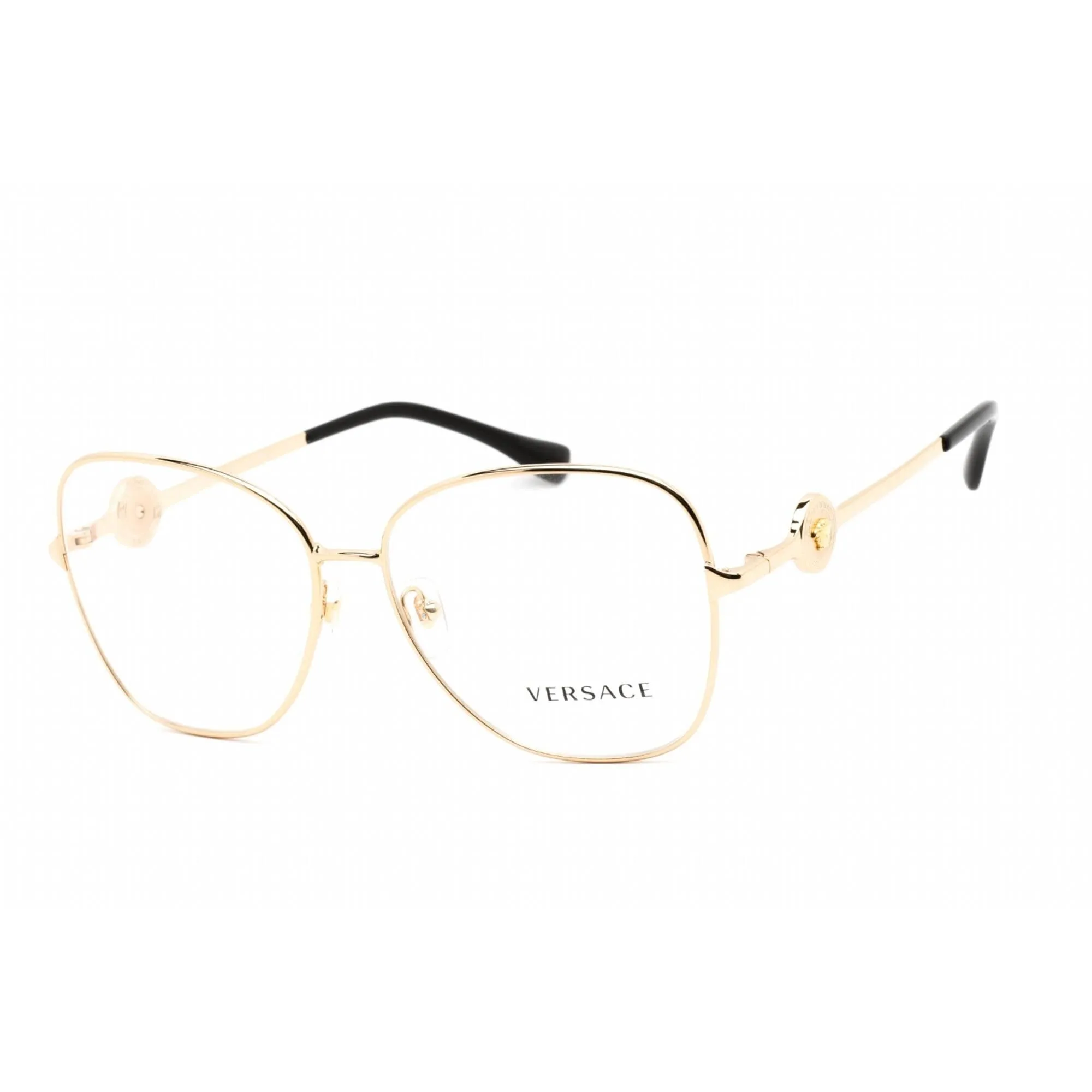 Versace Women's Sunglasses - Full Rim Gold Metal Cat Eye Shape Frame | 0VE1289 1002