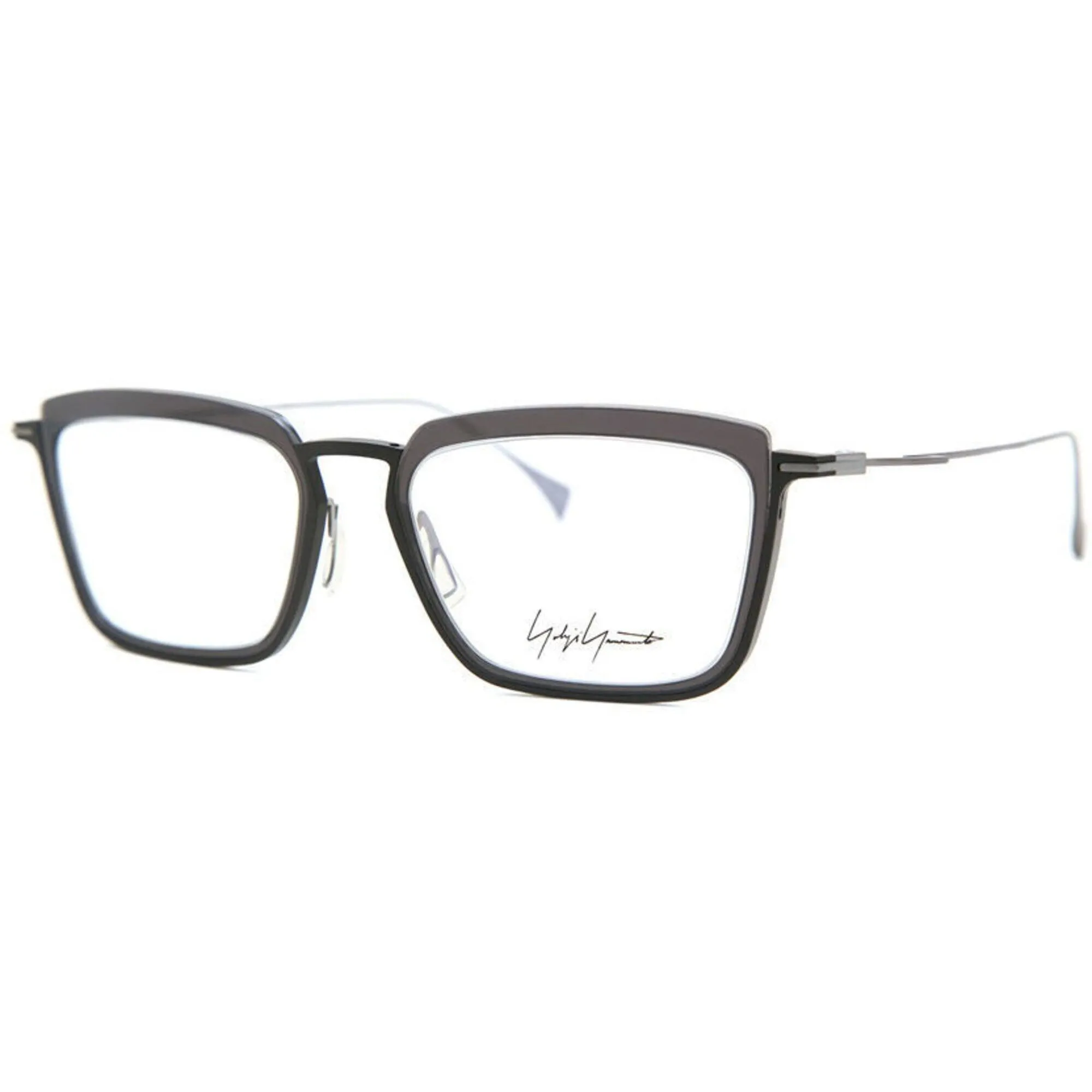 Yohji Yamamoto Men's Eyeglasses - Black Plastic/Metal Frame | YOHJI YAMAMOTO 1040 702